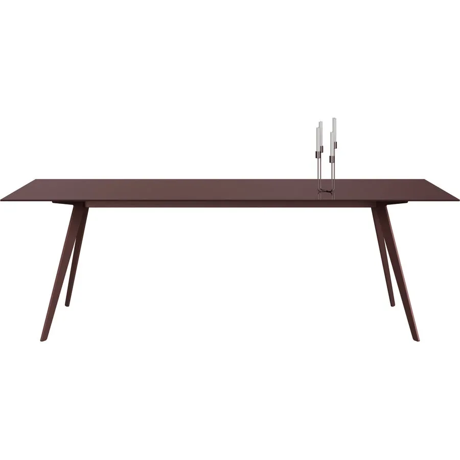 Esstisch Tame Rot Glas 100 cm - Farbe: bordeaux - Esstisch