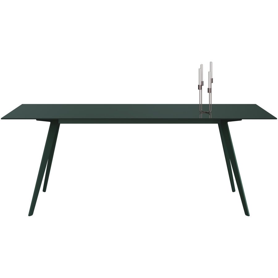 Esstisch Tame Grün Glas 100 cm - Farbe: moosgrün - Esstisch