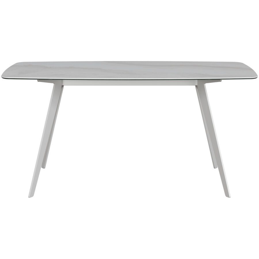 Esstisch Salazar Grau/Weiss Keramik 100 cm - Farbe: hellgrau/weiss - Esstisch