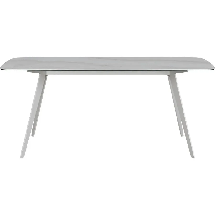 Esstisch Salazar Grau/Weiss Keramik 100 cm - Farbe: hellgrau/weiss - Esstisch