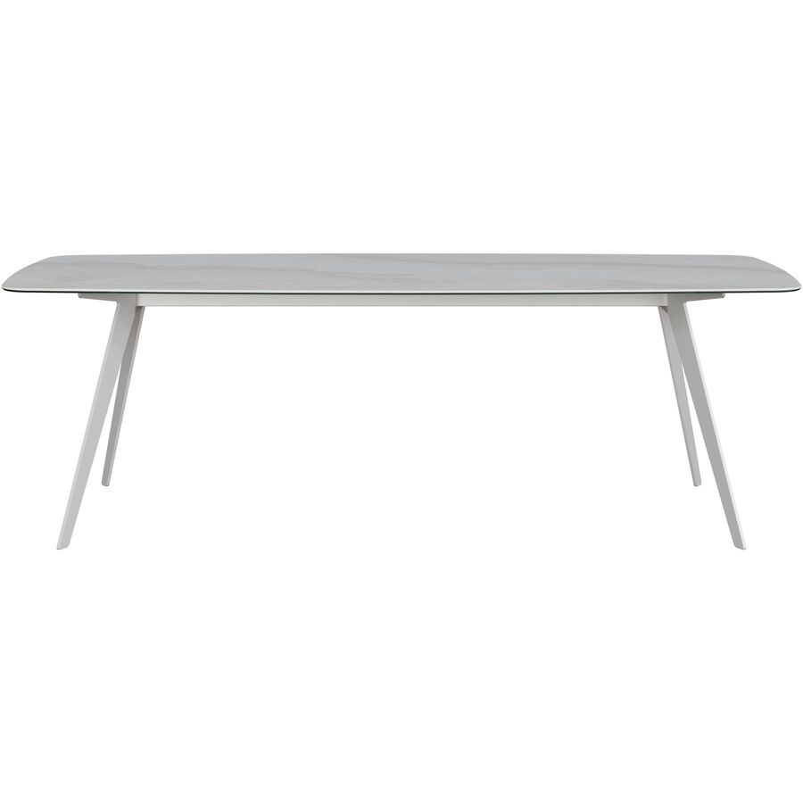 Esstisch Salazar Grau/Weiss Keramik 100 cm - Farbe: hellgrau/weiss - Esstisch