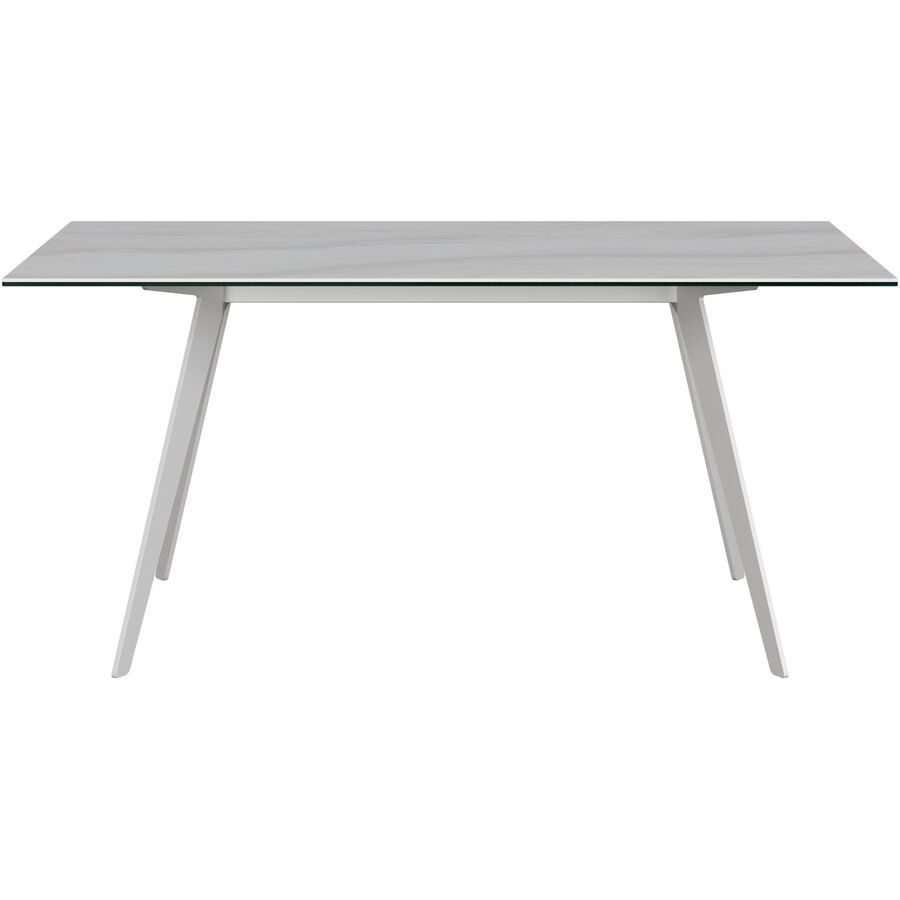 Esstisch Salazar Grau/Weiss Keramik 100 cm - Farbe: hellgrau/weiss - Esstisch