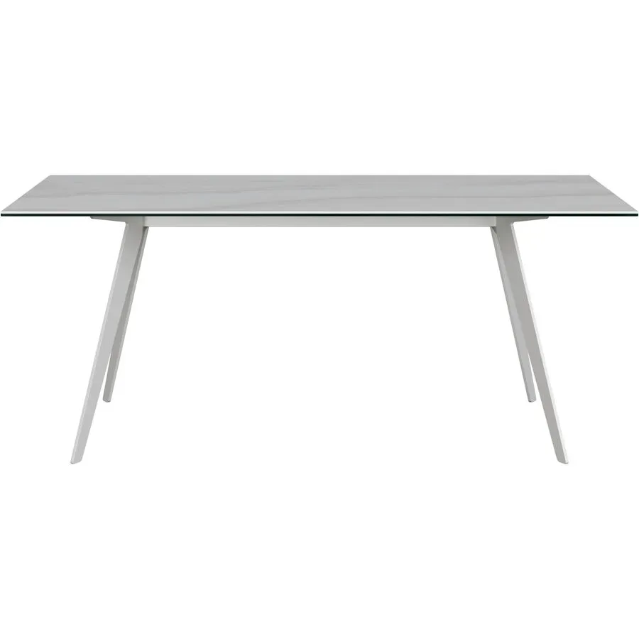 Esstisch Salazar Grau/Weiss Keramik 100 cm - Farbe: hellgrau/weiss - Esstisch