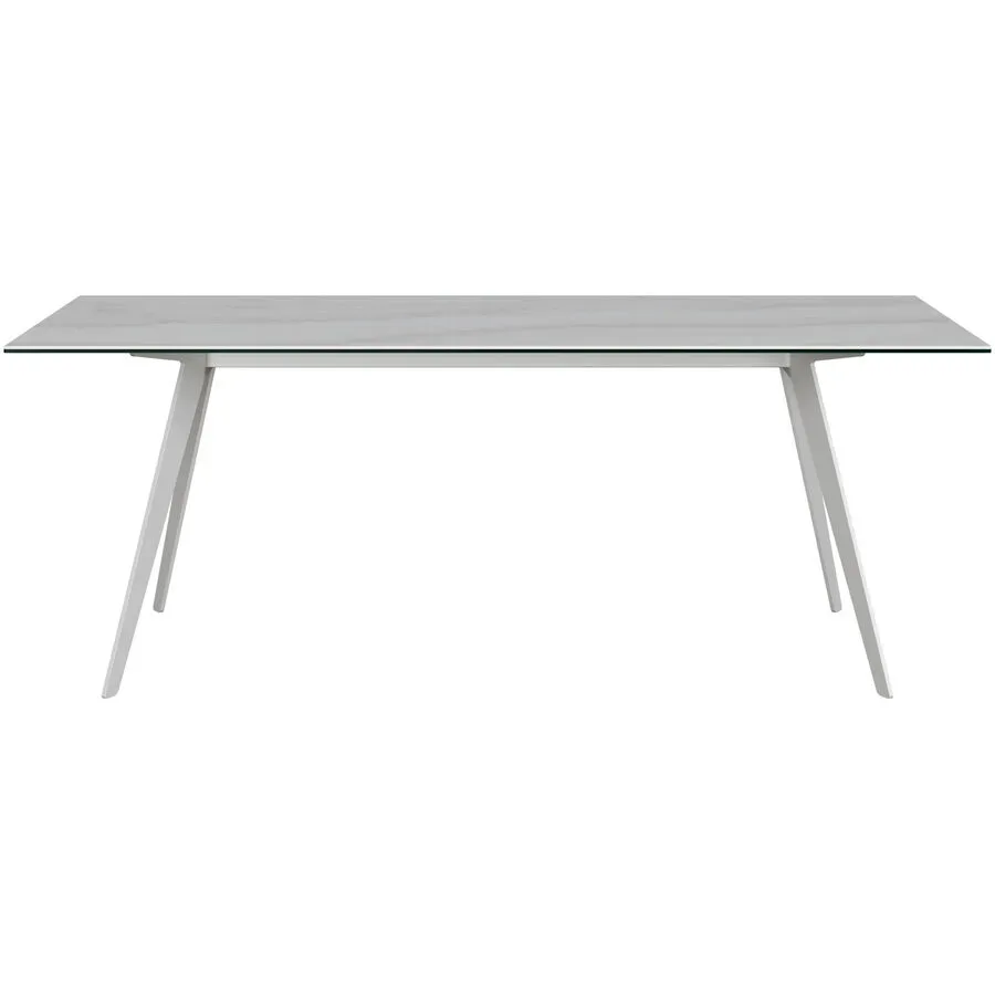 Esstisch Salazar Grau/Weiss Keramik 100 cm - Farbe: hellgrau/weiss - Esstisch