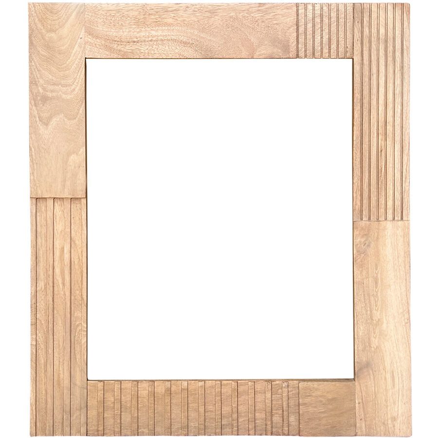 Spiegel Seka Glas 68 cm 79 cm - Farbe: glas / natur - Material: Glas / Rahmen aus Mangoholz - Spiegel