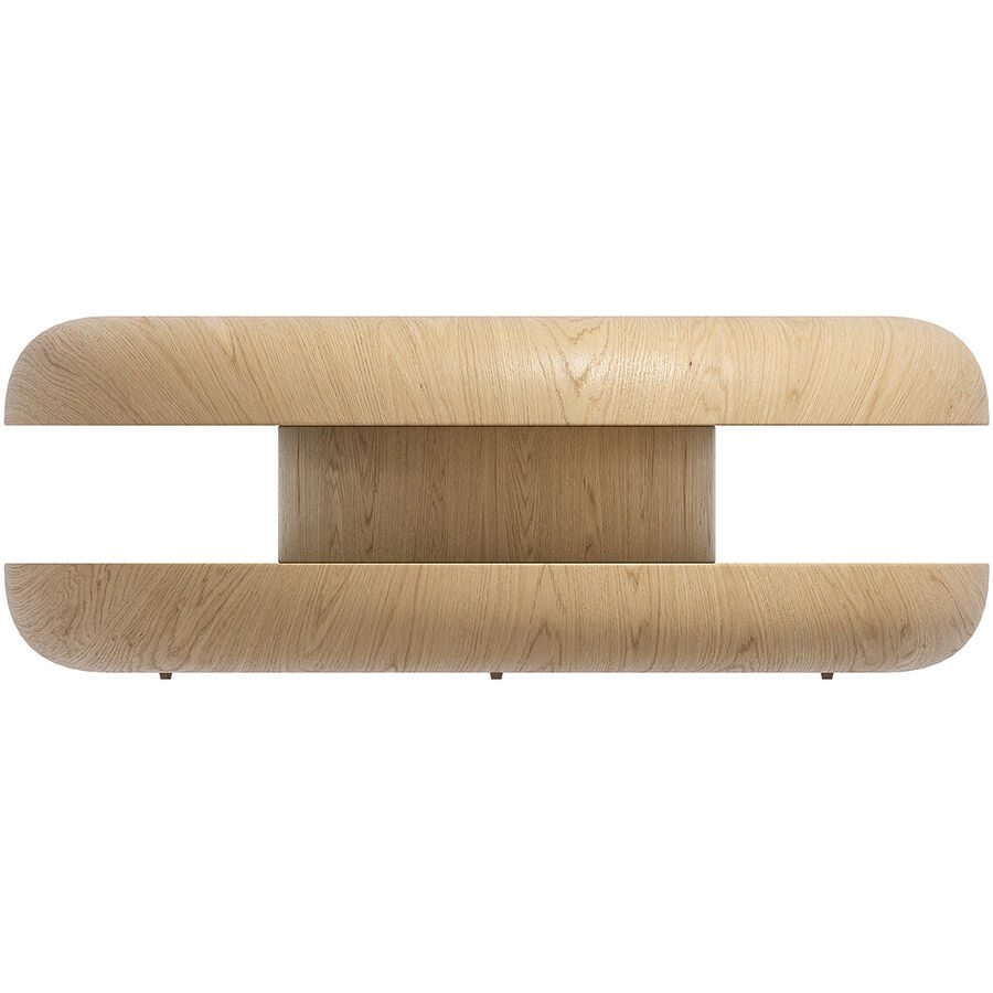 Salontisch Luxor Braun MDF 90 cm Drehbar - Farbe: natur - Material: MDF mit Echtholzfurnier - Salontisch
