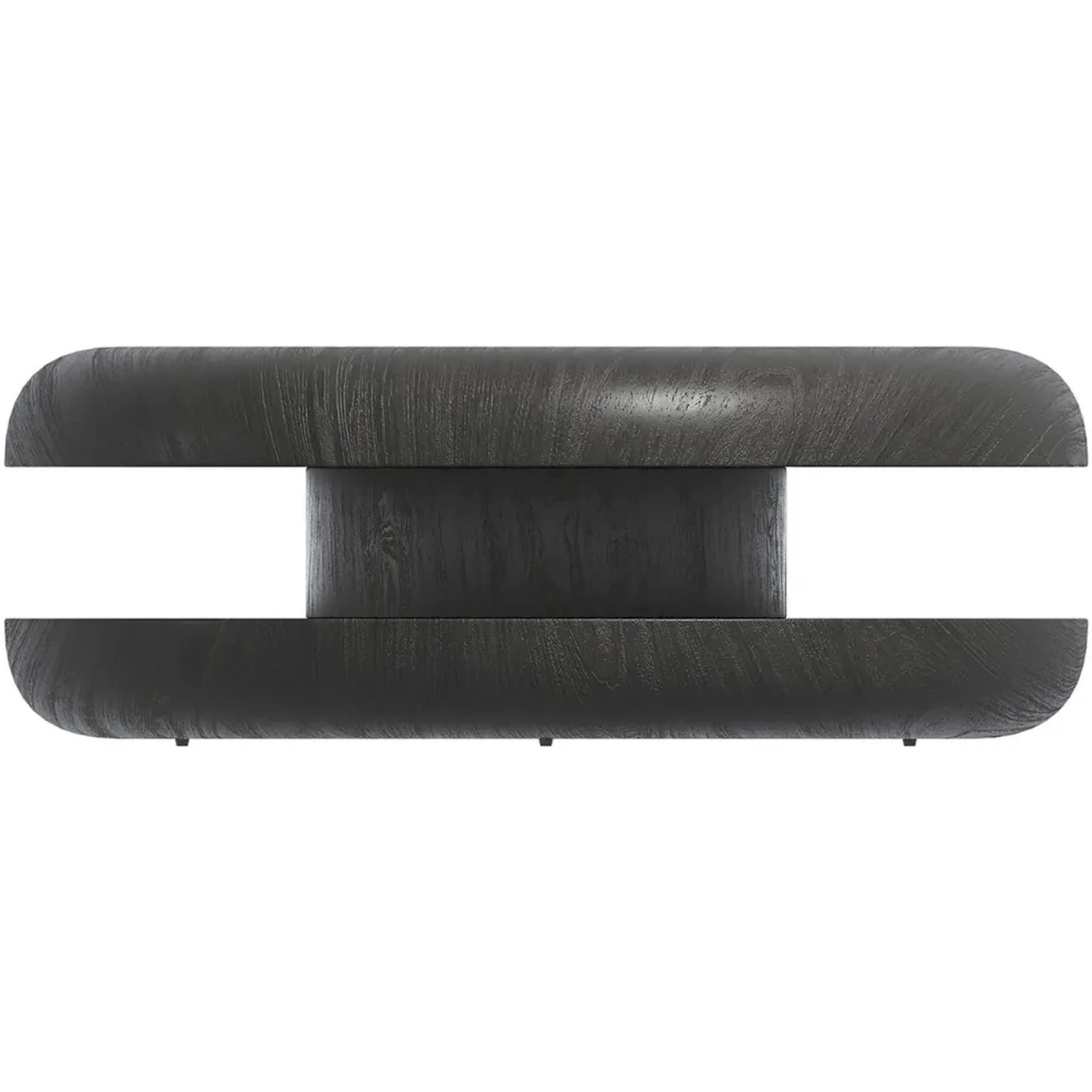 Salontisch Luxor Schwarz Holz 90 cm Drehbar - Material: MDF - Salontisch