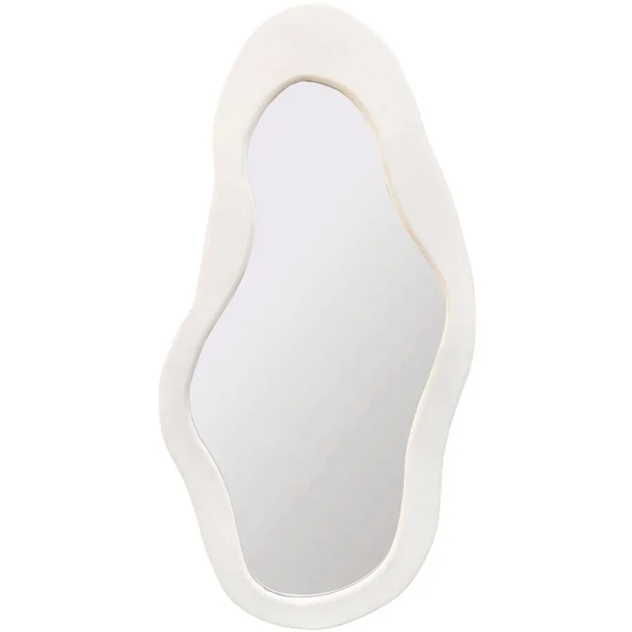 Spiegel Putza Weiss Glas 62 cm 120 cm - Farbe: glas / weiss - Material: Glas / MDF (Mitteldichte Holzfaserplatte) - Spiegel