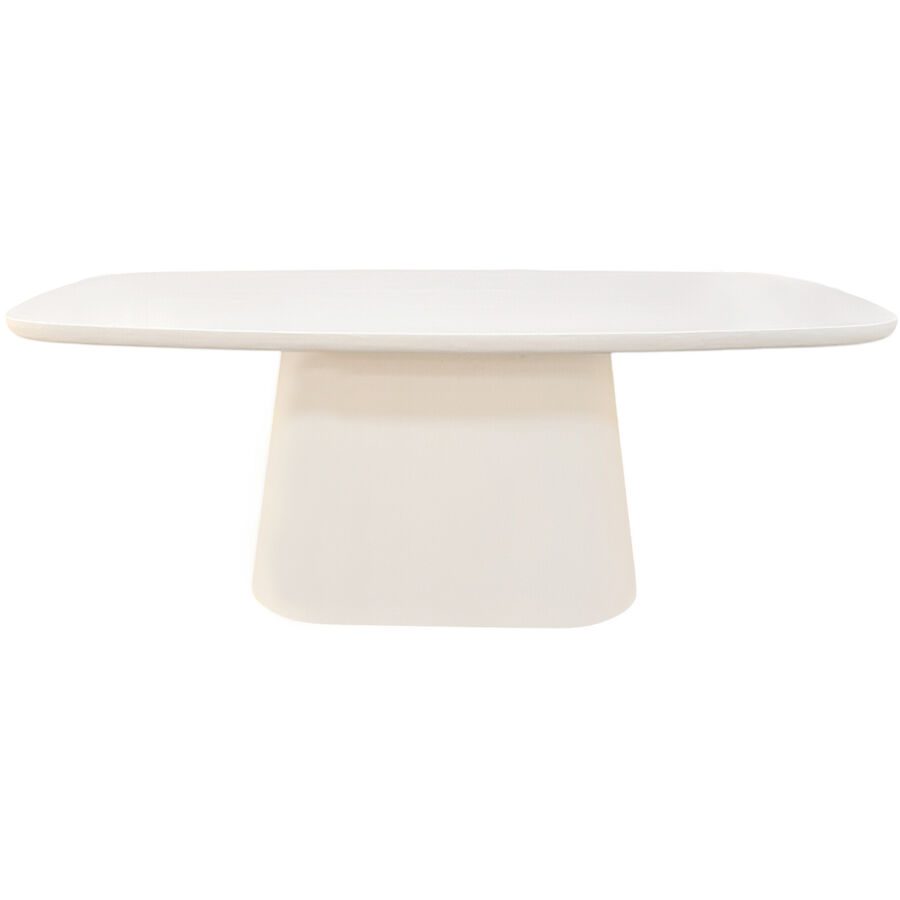 Salontisch Putza Weiss MDF 122 cm - Material: MDF mit Kalkputz - Salontisch