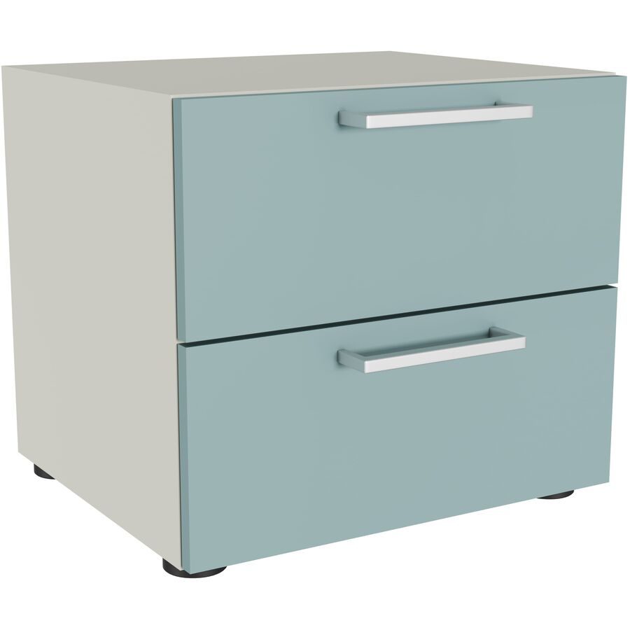Nachttisch Window Beige/Grau Holzwerkstoff 40.6 cm - Farbe: Greige - Möbel Konfigurator: Traummöbel individuell zusammenstellen - Nachttisch