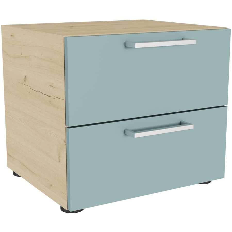 Nachttisch Window Braun Holzwerkstoff 41 cm - Farbe: eiche - Möbel Konfigurator: Traummöbel individuell zusammenstellen - Nachttisch