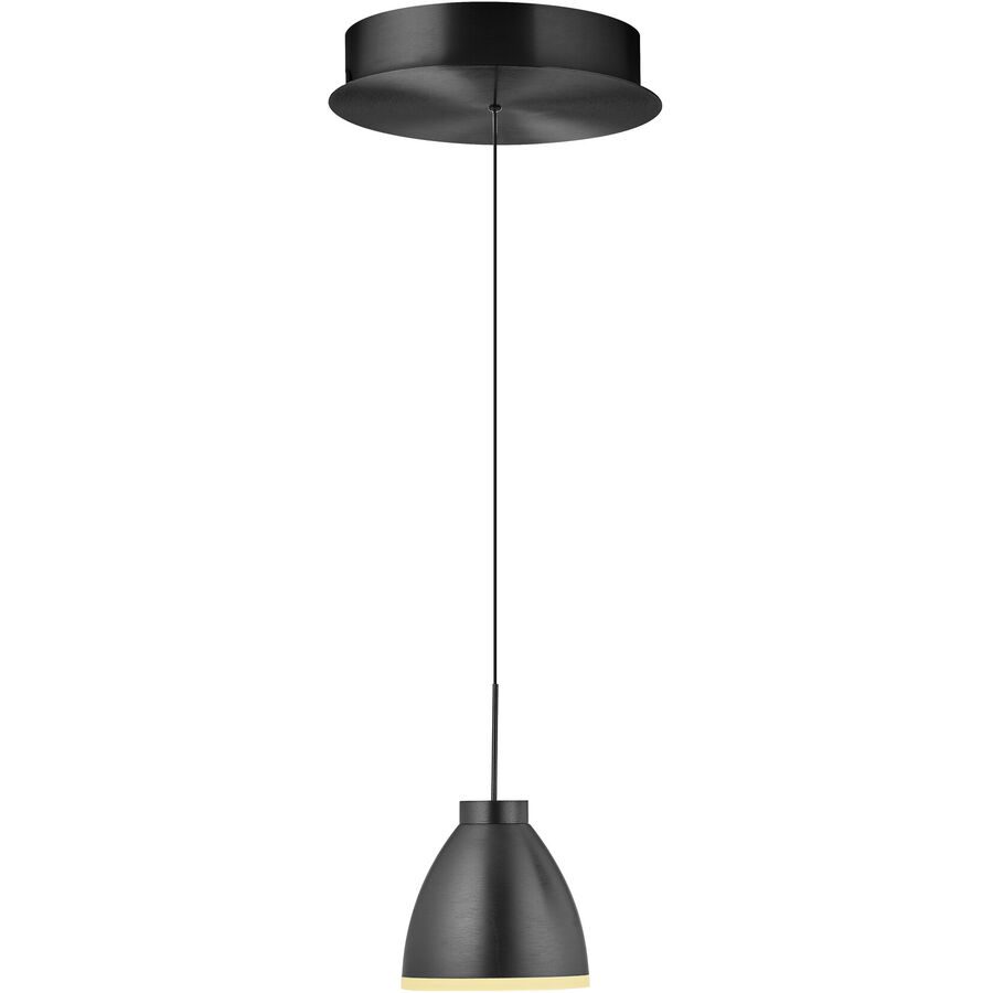 Pendellampe Henry Grau Aluminium/Eisen 20 cm - Farbe: anthrazit eloxiert - LED - Lichtfarbe: Warmweiss - Pendellampe- LED Energiesparlampe
