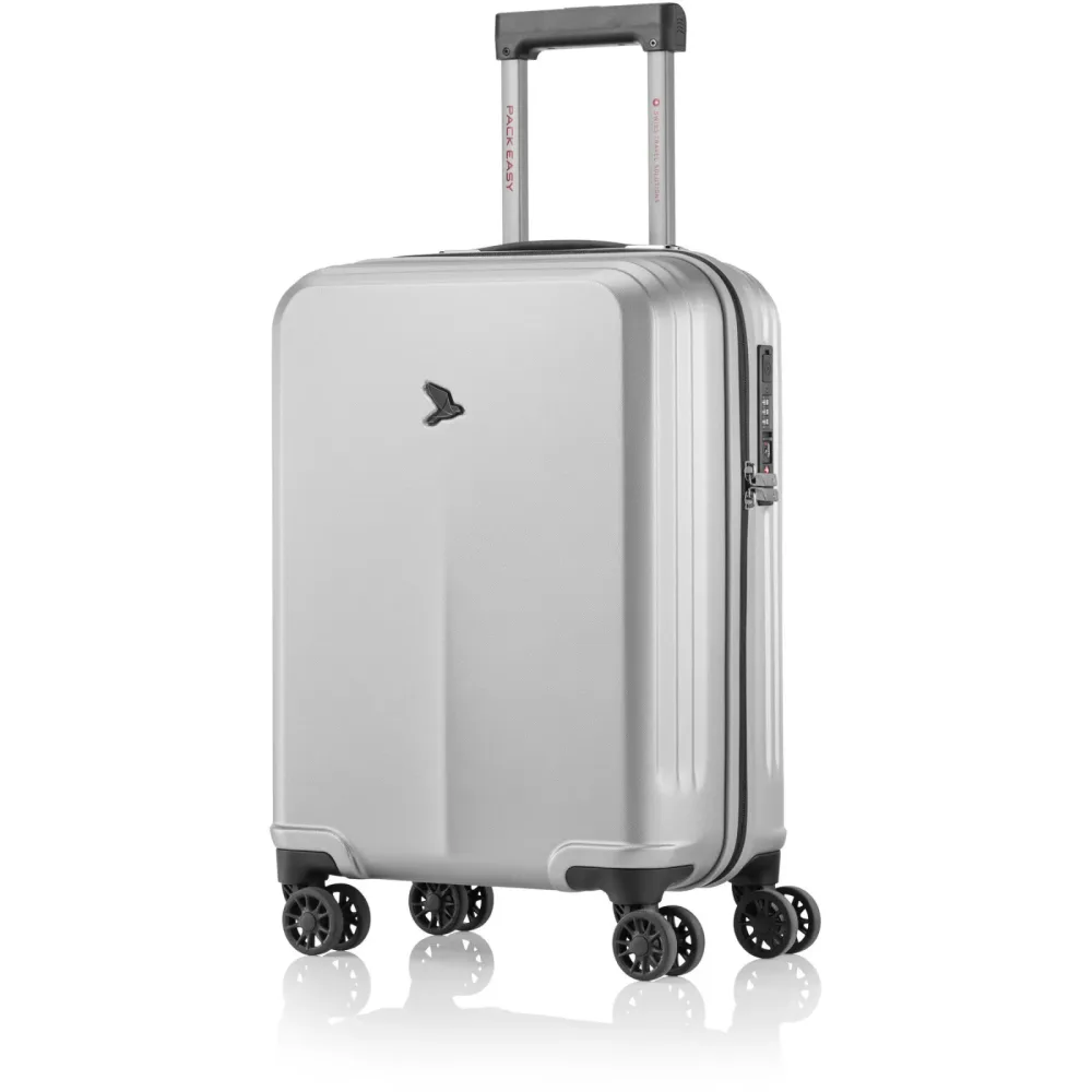 Pack Easy - Hartschalenkoffer, Spinner, 54cm, Hartschalenkoffer, Spinner, 54cm, Silber