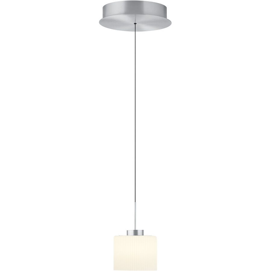 Pendellampe Elli Silber Aluminium/Eisen 26 cm - Farbe: Aluminium eloxiert - LED - Lichtfarbe: Warmweiss - Pendellampe- LED Energiesparlampe