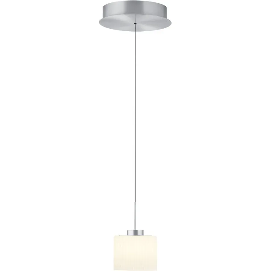Pendellampe Elli Silber Aluminium/Eisen 26 cm - Farbe: Aluminium eloxiert - LED - Lichtfarbe: Warmweiss - Pendellampe- LED Energiesparlampe