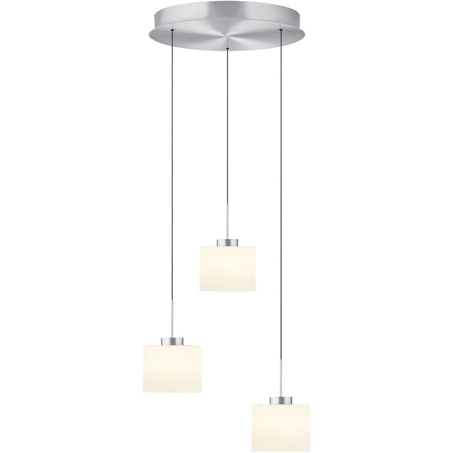 Pendellampe Elli Silber Aluminium/Eisen 43 cm - Farbe: Aluminium eloxiert - LED - Lichtfarbe: Warmweiss - Pendellampe- LED Energiesparlampe