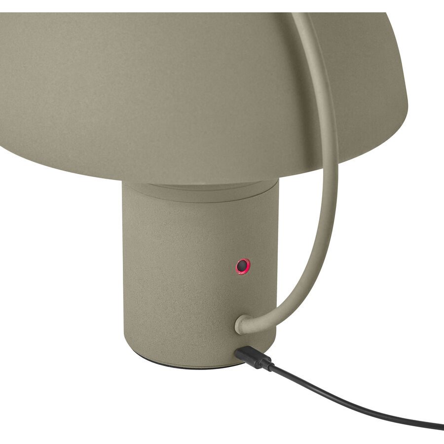 Tischlampe Hedda Grün Aluminium/Eisen 15 cm 17 cm - Farbe: Olivgrün - LED - Lichtfarbe: Warmweiss - Tischlampe- LED Energiesparlampe