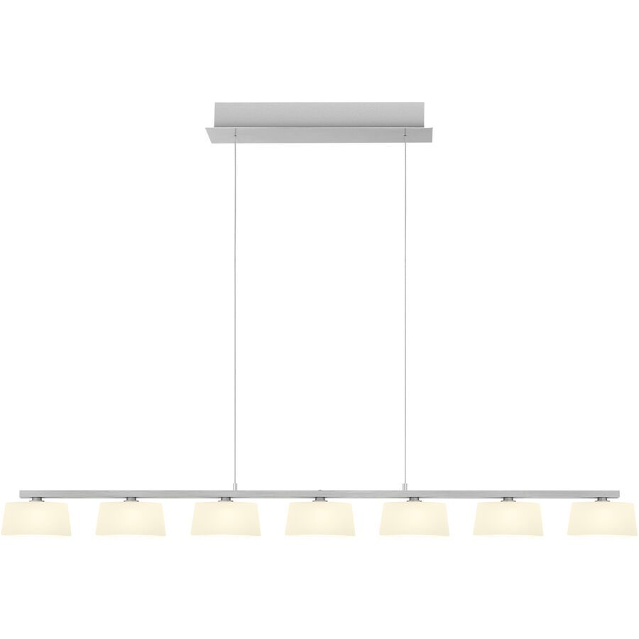Pendellampe View Silber Aluminium/Eisen 117 cm - Farbe: Aluminium matt - LED - Lichtfarbe: Warmweiss - Pendellampe- LED Energiesparlampe