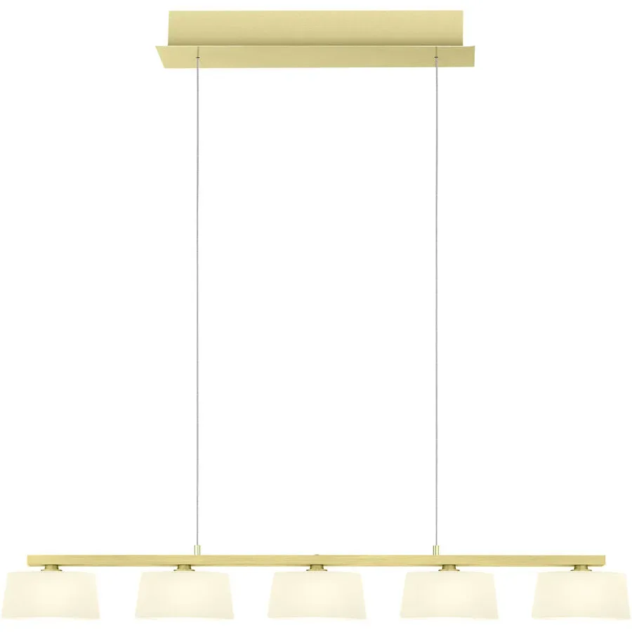 Pendellampe View Beige Aluminium/Eisen 85 cm - Farbe: champagner - LED - Lichtfarbe: Warmweiss - Pendellampe- LED Energiesparlampe