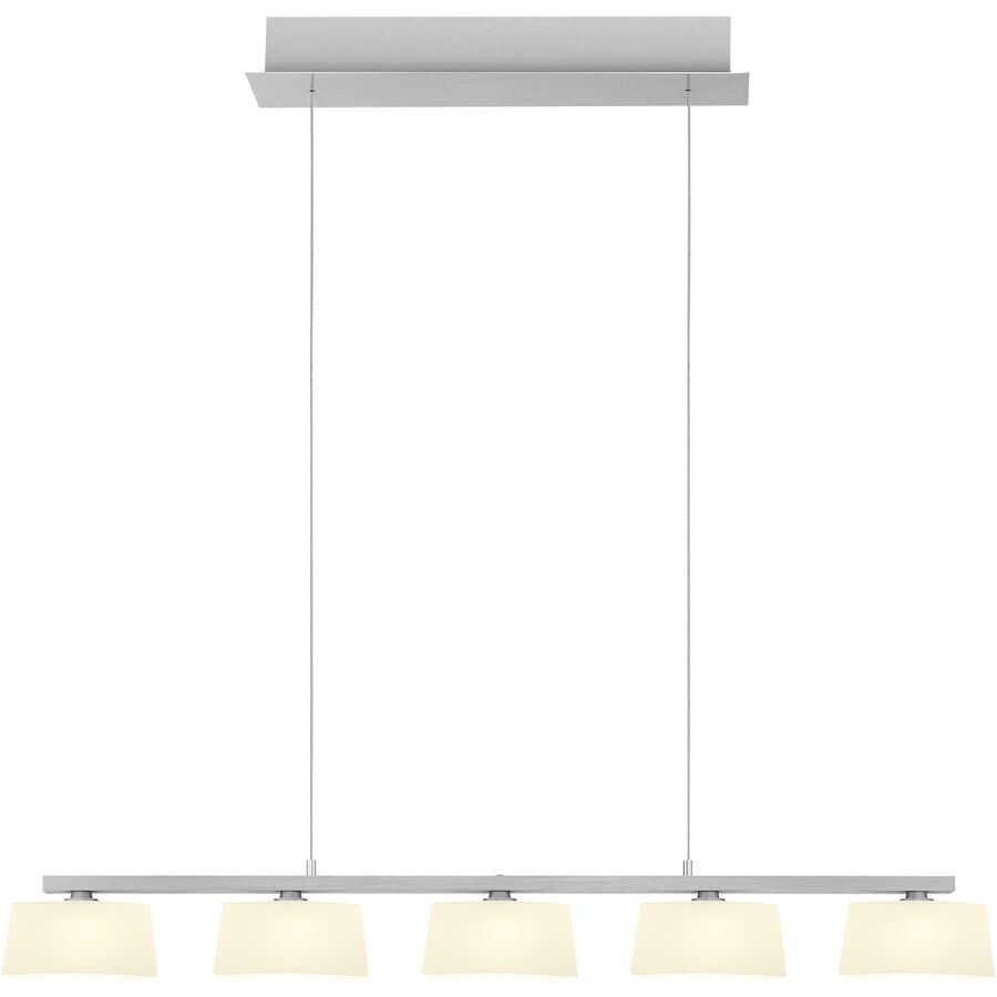 Pendellampe View Silber Aluminium/Eisen 85 cm - Farbe: Aluminium matt - LED - Lichtfarbe: Warmweiss - Pendellampe- LED Energiesparlampe