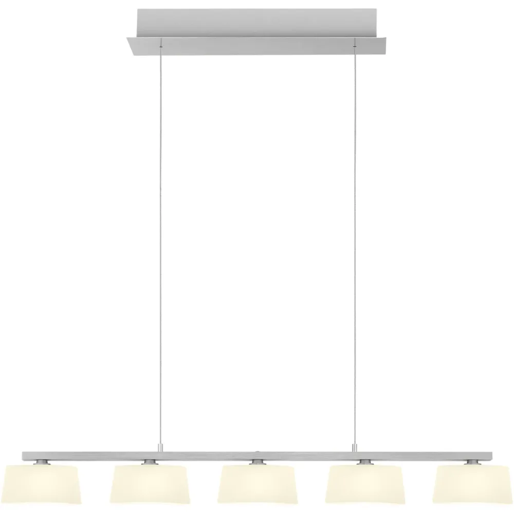 Pendellampe View Silber Aluminium/Eisen 85 cm - Farbe: Aluminium matt - LED - Lichtfarbe: Warmweiss - Pendellampe- LED Energiesparlampe