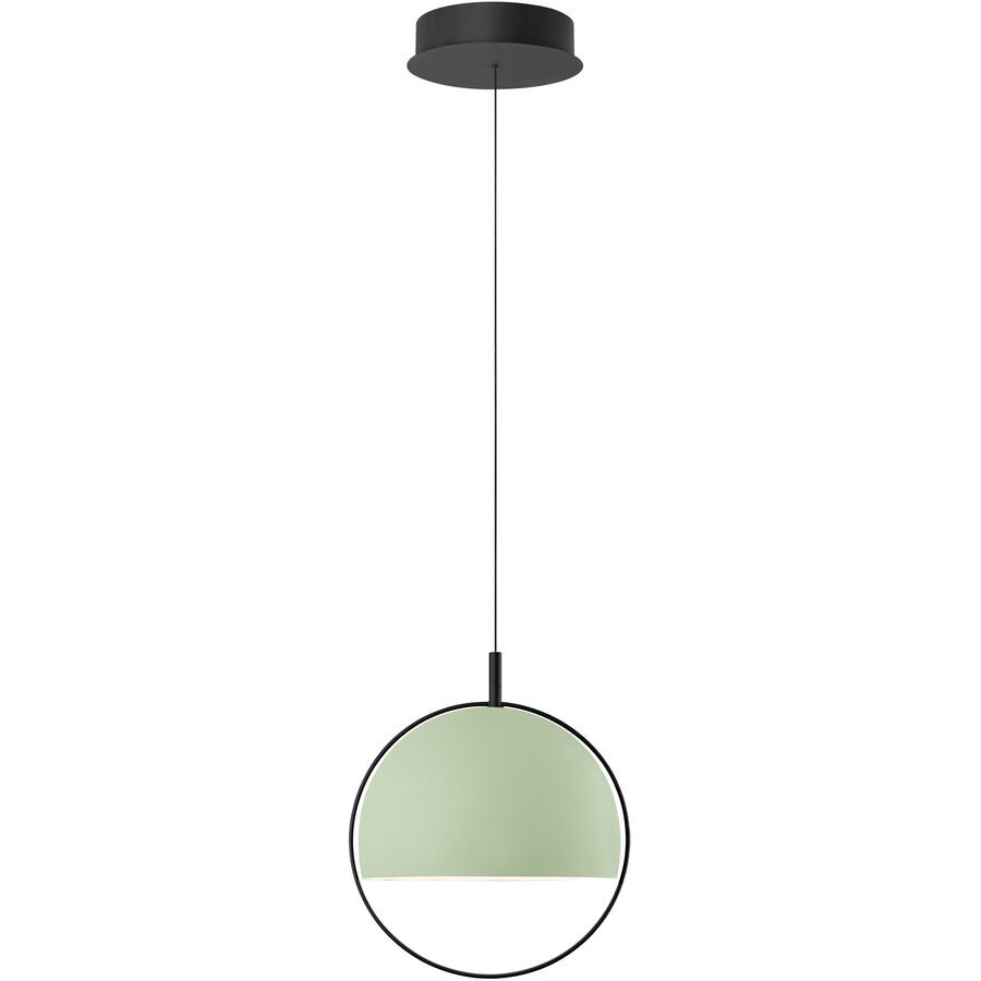 Pendellampe Hoop Grün Aluminium/Eisen 30 cm - Farbe: mintgrün - LED - Lichtfarbe: Warmweiss - Pendellampe- LED Energiesparlampe