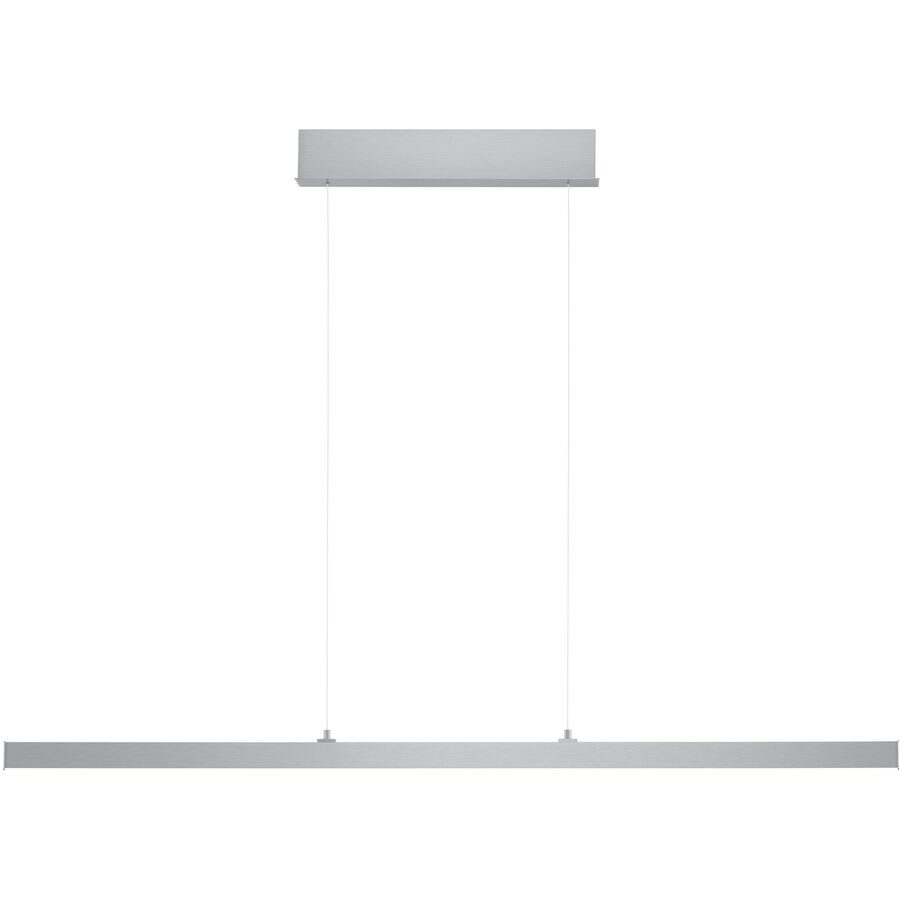 Pendellampe Karo Silber Aluminium/Eisen 130 cm - Farbe: Aluminium matt - LED - Lichtfarbe: Extra warmweiss - Helles Neutralweiss - Pendellampe- LED