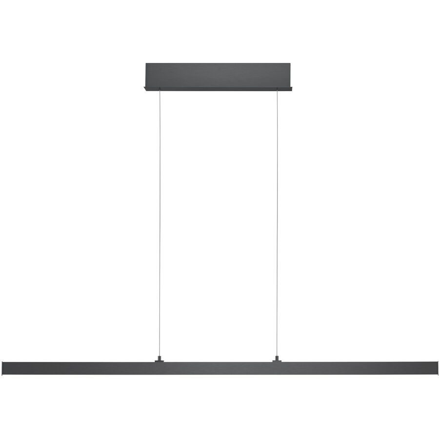 Pendellampe Karo Grau Aluminium/Eisen 130 cm - Farbe: anthrazit eloxiert - LED - Lichtfarbe: Extra warmweiss - Helles Neutralweiss - Pendellampe- LED