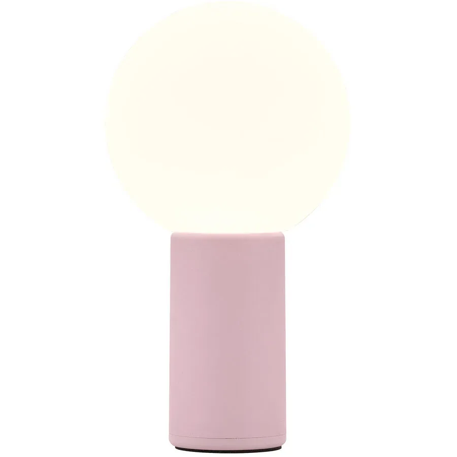 Tischlampe Tiny Rosa Aluminium/Eisen 10 cm 18 cm - Farbe: hellrosa - LED - Lichtfarbe: Warmweiss - Tischlampe- LED Energiesparlampe