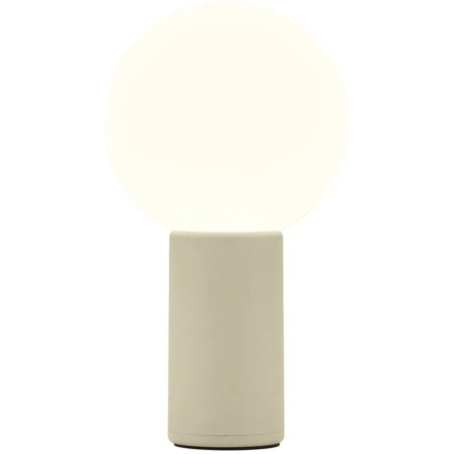 Tischlampe Tiny Beige Aluminium/Eisen 10 cm 18 cm - Farbe: sand - LED - Lichtfarbe: Warmweiss - Tischlampe- LED Energiesparlampe