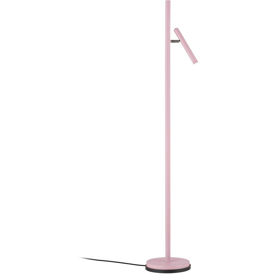 Stehlampe Streak-B Rosa Aluminium/Eisen 134 cm - Farbe: hellrosa - LED - Lichtfarbe: Warmweiss - Stehlampe- LED Energiesparlampe