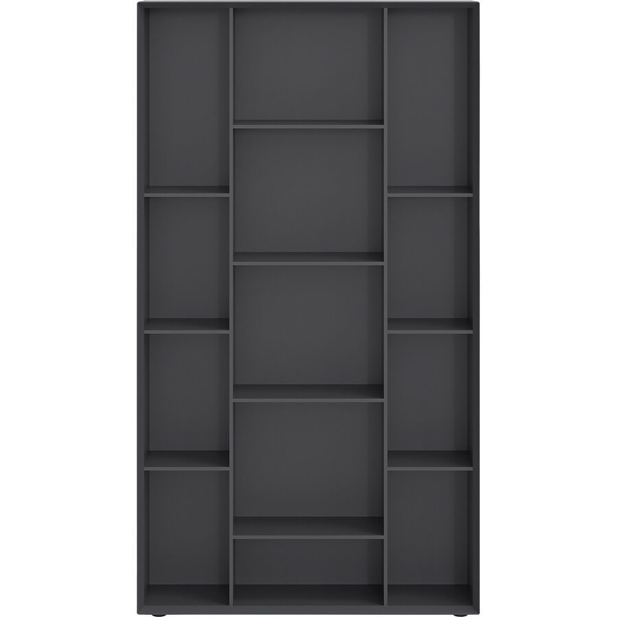 Regal Sleek Grau Holz B 100 H 180 T 30 cm - Farbe: anthrazit - Material: MDF - Regal