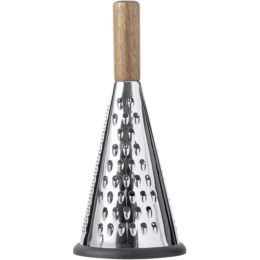 Raffel Wipe Schwarz/Grau/Braun Edelstahl/Holz 12.4 cm - Farbe: schwarz / chrom / braun - Reibe
