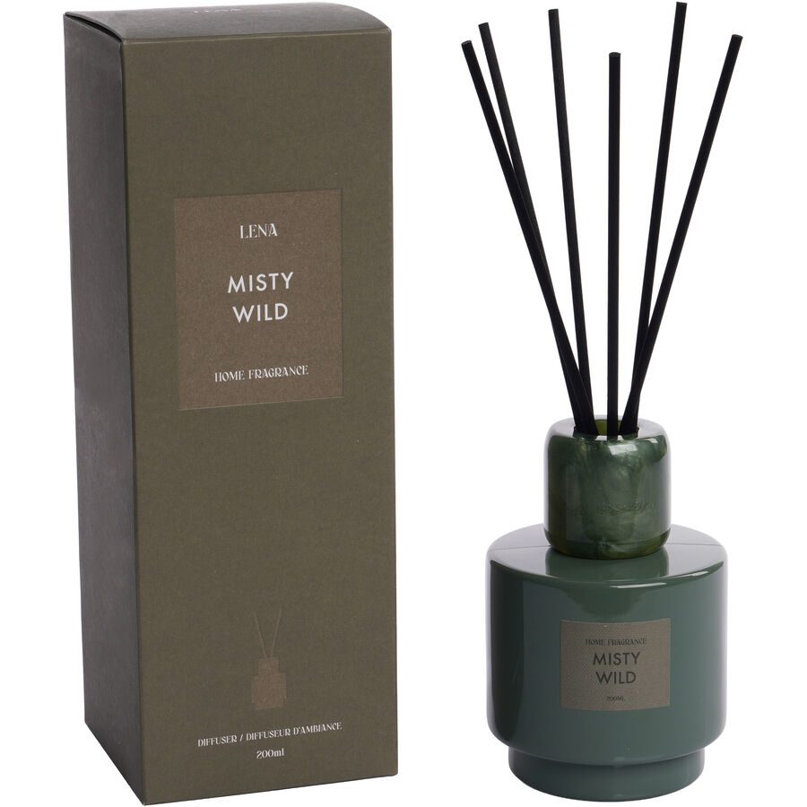 Diffusor Lena Grün Glas 200 ml - Farbe: olive - Material: Glas/Polyresin - Diffusor
