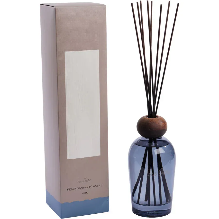 Diffusor Sarina Blau Glas/Holz 500 ml - Diffusor