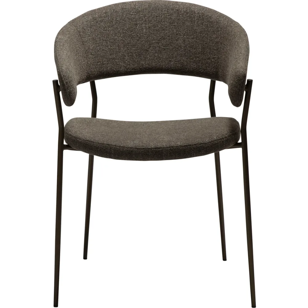 Armlehnstuhl 2er-Set Reboot Braun Polyester 57.5 cm - Farbe: Brown - Armlehnstuhl 2er-Set