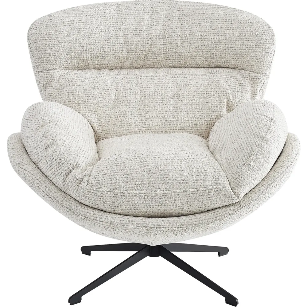 Sessel Beige meliert Metall/Polyester - Material: Polyester/Metall - Sessel