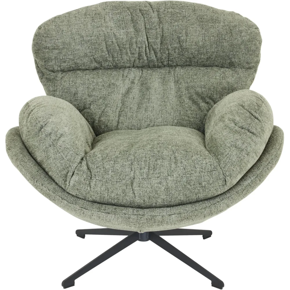 Sessel Stoff/dunkelgrün meliert - Material: Polyester/Metall - Sessel