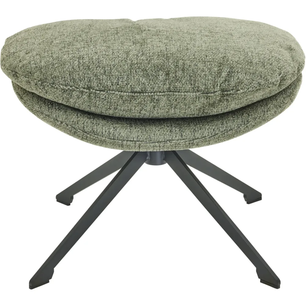 Hocker Polly Grün Metall/Polyester B 64 H 30 cm - Farbe: dunkelgrün - Material: Polyester/Metall - Hocker