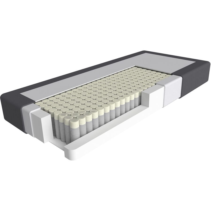 Matratze Circle Flow med 100x200 - Farbe: Weiss - Material: Schaumstoff - Matratze