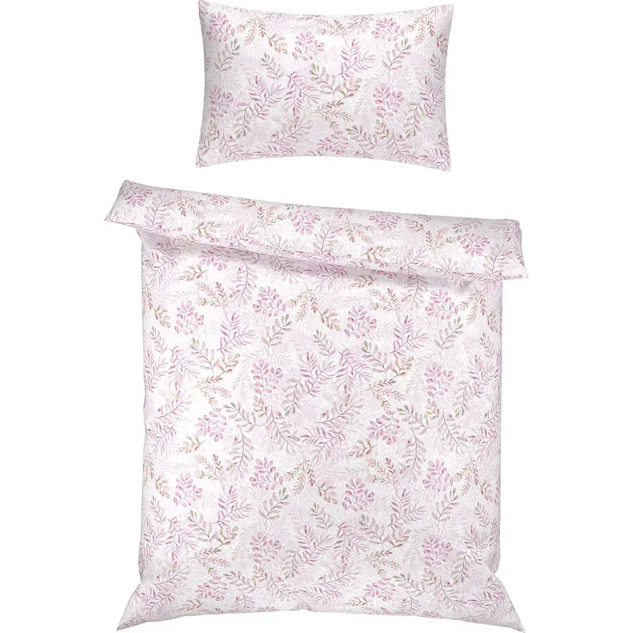 Bettwäschegarnitur Ronja Rosa Baumwolle 160 cm - Material: 100% Baumwolle - Bettwäschegarnitur