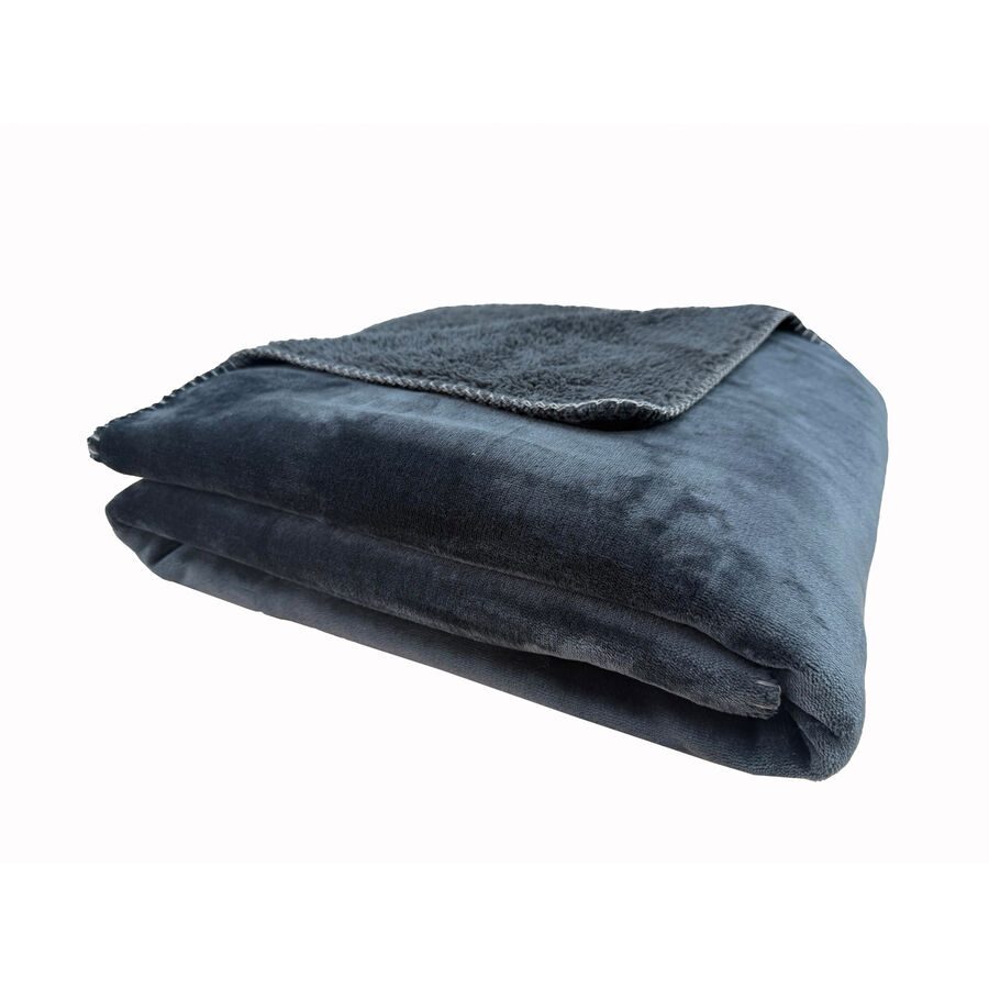 Wohndecke Emma 130x170cm anthrazit - Material: 100% Polyester - Wohndecke