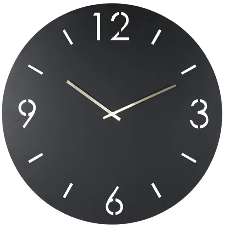 Spinder Design Uhr Hesta Schwarz Stahl 60 cm - Uhr