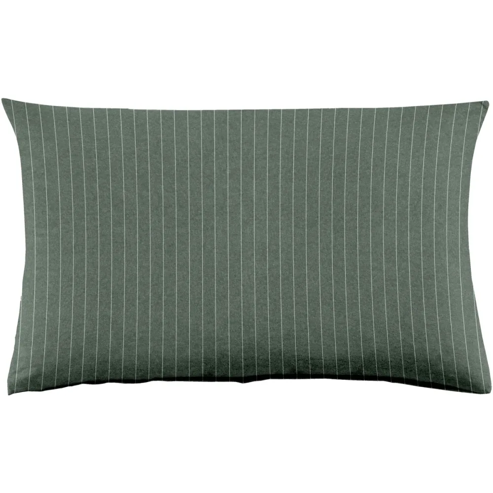 Kissenbezug Emma 50x70cm cilantro - Farbe: dunkelgrün - Material: 100% Baumwoll-Flanell, Heather Melange Optik - Kissenbezug
