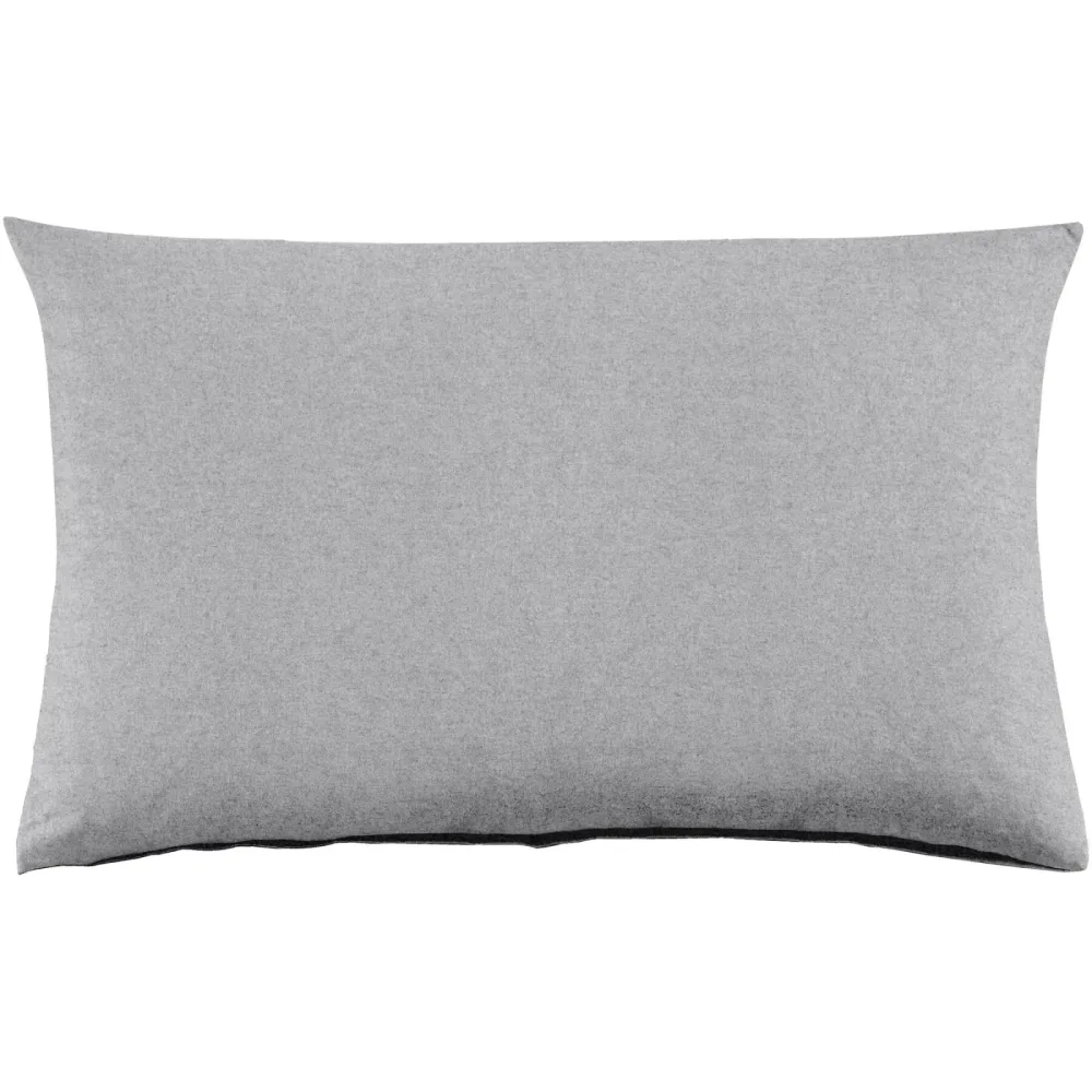Kissenbezug Emma 50x70cm lightgrey - Farbe: hellgrau - Material: 100% Baumwoll-Flanell, Heather Melange Optik - Kissenbezug