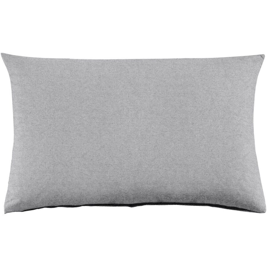 Kissenbezug Emma 50x70cm lightgrey - Farbe: hellgrau - Material: 100% Baumwoll-Flanell, Heather Melange Optik - Kissenbezug