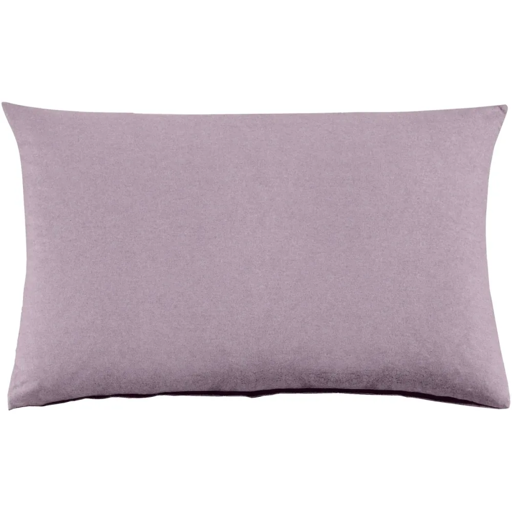 Kissenbezug Emma 65x100cm iris - Farbe: Rosa - Material: 100% Baumwoll-Flanell, Heather Melange Optik - Kissenbezug