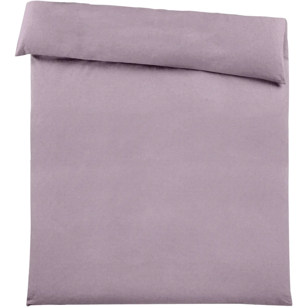 Duvetbezug Emma 160x210cm iris - Farbe: Rosa - Material: 100% Baumwoll-Flanell, Heather Melange Optik - Duvetbezug