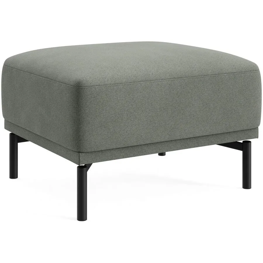 Hocker Maja Grau Stoff 71 cm 46 cm - Farbe: OSAKA - 13 khaki - Möbel Konfigurator: Traummöbel individuell zusammenstellen - Hocker