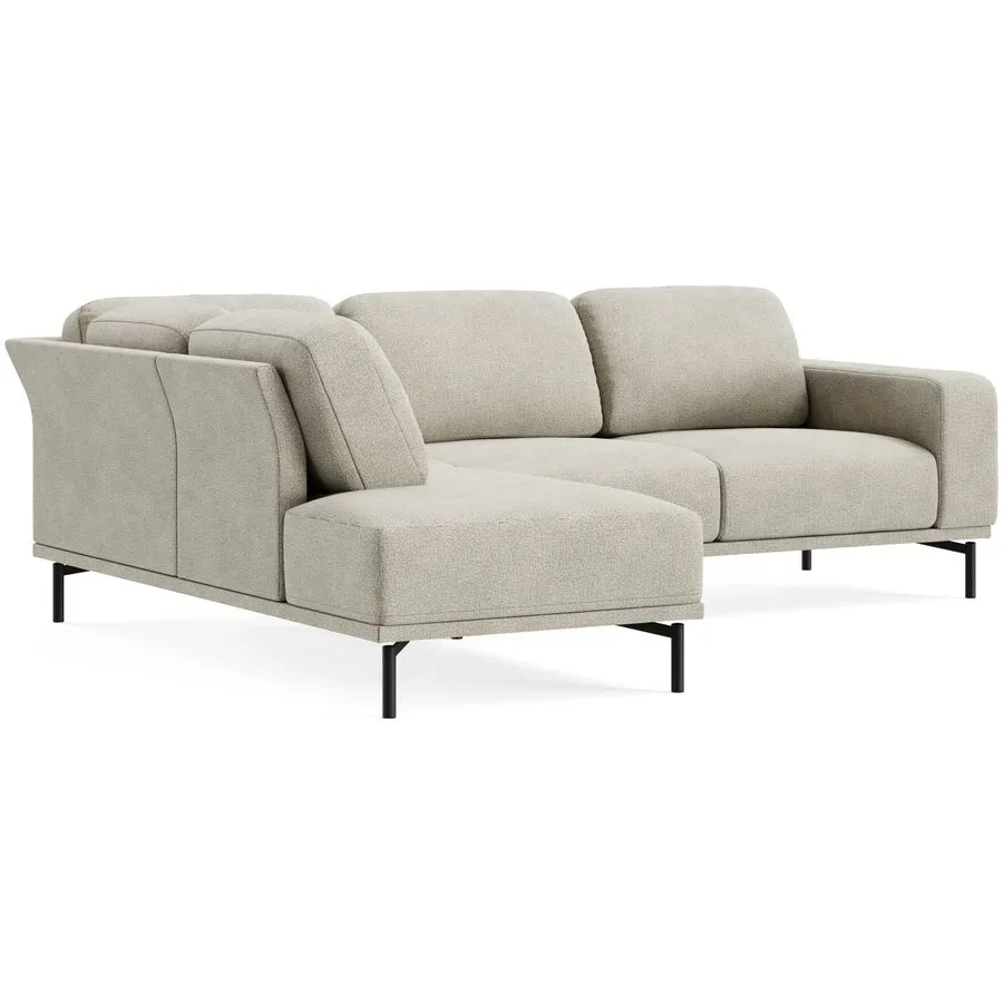 Ecksofa Maja Gelb Stoff 249 cm 207 cm - Farbe: LODGE - 24 gold - Möbel Konfigurator: Traummöbel individuell zusammenstellen - Ecksofa